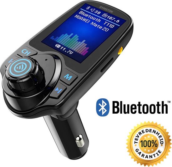 FM Transmitter carkit met Bluetooth T11D / Draadloze Carkit / MP3 speler mobiel / handsfree bellen in de auto / AUX input / lader / USB Flash drive / muziek / audio / bluetooth / SD kaart / carkit adapter