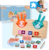 Mauzek® Dubbelzijdig Rekenbord - Montessori speelgoed - Rekenen - Houten speelgoed - Schrijven - Getallen - Cijfers leren - Educatief speelgoed -Sensorisch speelgoed - Peuter speelgoed - Jongens - Meisjes - Kind - 3 jaar - 4 jaar - 5 jaar - 6 jaar