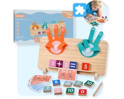 Mauzek® Dubbelzijdig Rekenbord - Montessori speelgoed - Rekenen - Houten speelgoed - Schrijven - Getallen - Cijfers leren - Educatief speelgoed -Sensorisch speelgoed - Peuter speelgoed - Jongens - Meisjes - Kind - 3 jaar - 4 jaar - 5 jaar - 6 jaar