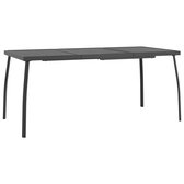 vidaXL - Tuintafel - 165x80x72 - cm - staalgaas - antracietkleurig
