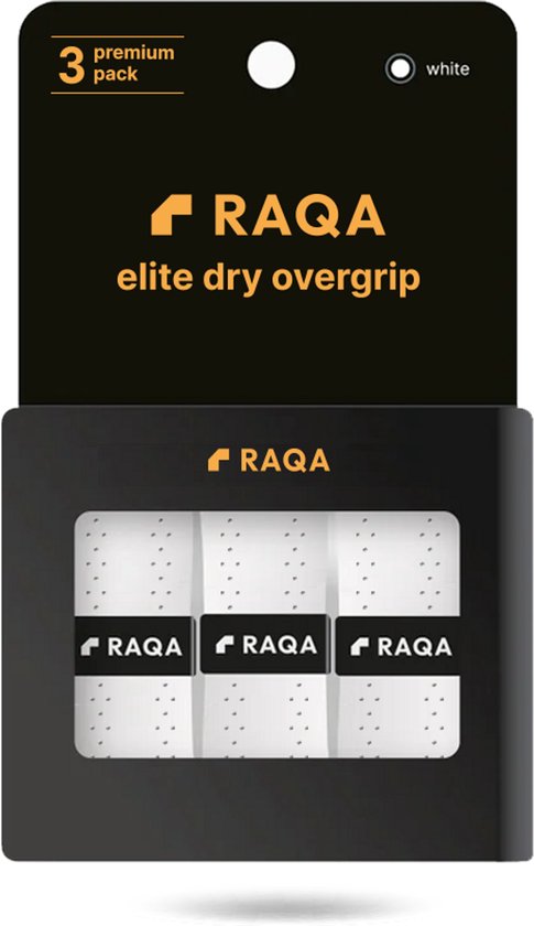 Raqa ® Padel grip wit - Zomer grip - Padelgrips - Helpt tegen zweethanden! - Grip - Overgrip - Griptape - Padel - Racket grip - Padel grip - Dry - tape - Overgrip padel - Padel grips - 3 stuks - design in NL