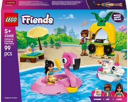 foto van LEGO Friends Zwembadfeestje met Flamingo en Eenhoorn Speelgoed - 42658