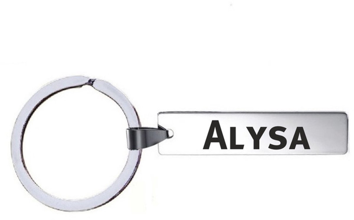 Sleutelhanger Met Naam - Alysa - RVS