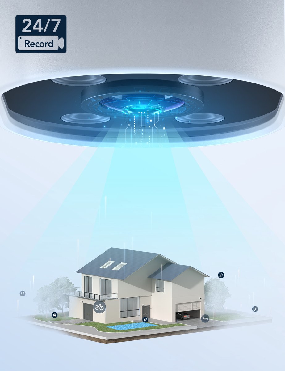 GNCC GK2C Bewakingscamera voor Buiten - 1080P IP-Camera's - Wifi Bluetooth en app - PTZ 360° - Waterdicht (IP66) - 2-Weg Audio - Wit – foto 2