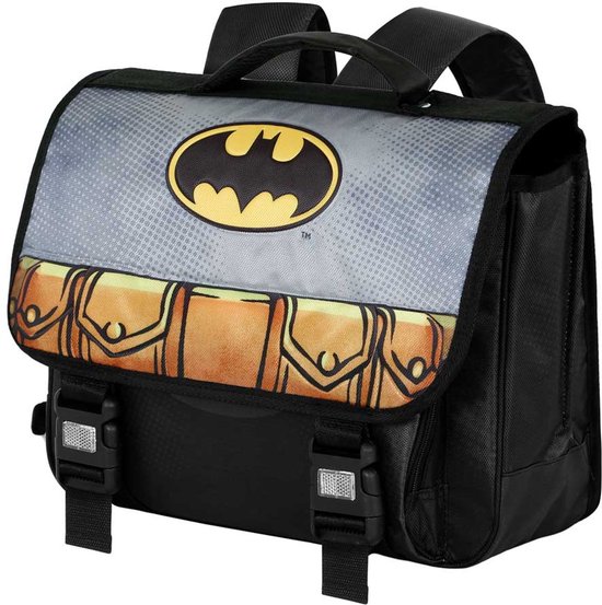 Karactermania - DC Comics Batman - Batdress - Schooltas 2.0 - Boekentas - Rugzak - Backpack met trolley bevestiging Zwart