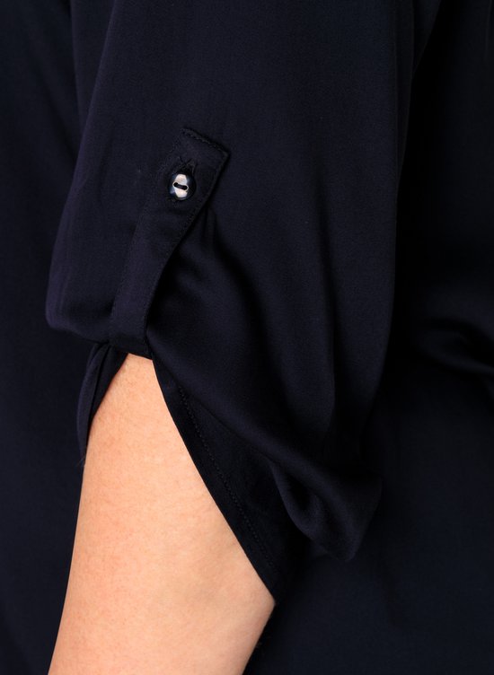 BASE LEVEL CURVY Yanina Blouse - Dark Blue - maat 0(46)