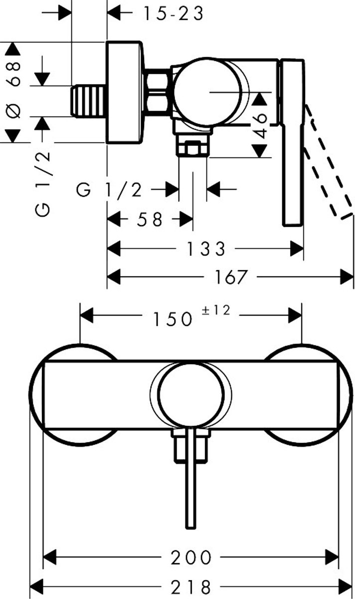 Hansgrohe Zesis S - Douchekraan, mat zwart 74621670