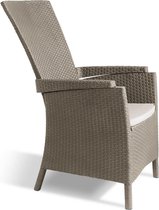 Allibert Vermont Verstelbare Tuinstoel - 64x68x107cm - Cappuccino