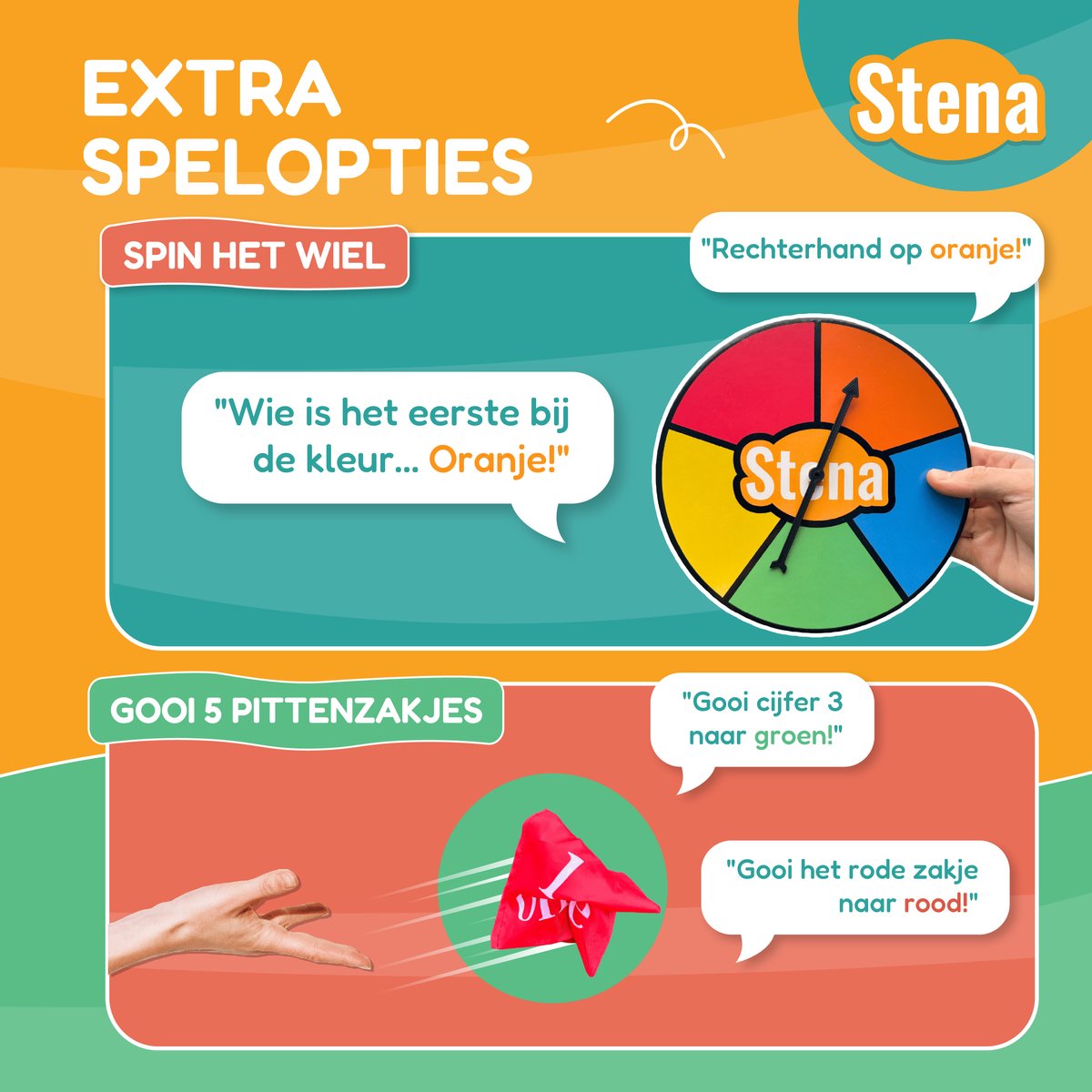 Stena Stapstenen + Zandzakjes + Kleurenrad - Stapelstenen - Rivierstenen - Voor Kinderen - Stepping Stones - Balansstenen - Balansspeelgoed - Heuveltoppen - Educatief/Montessori Speelgoed - Evenwicht — afbeelding 3