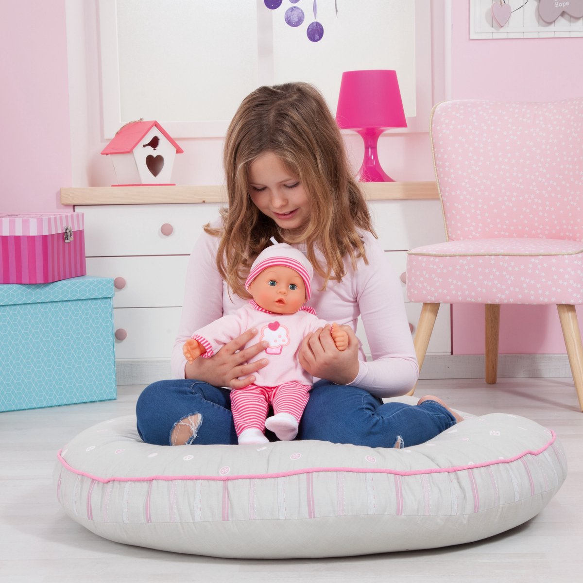 Bayer Design - Babypop First Words Baby 38 cm in roze — afbeelding 6