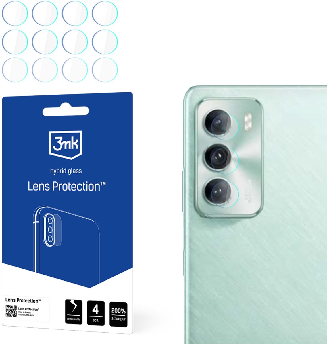 Oppo Reno 12 - 3mk lensbescherming
