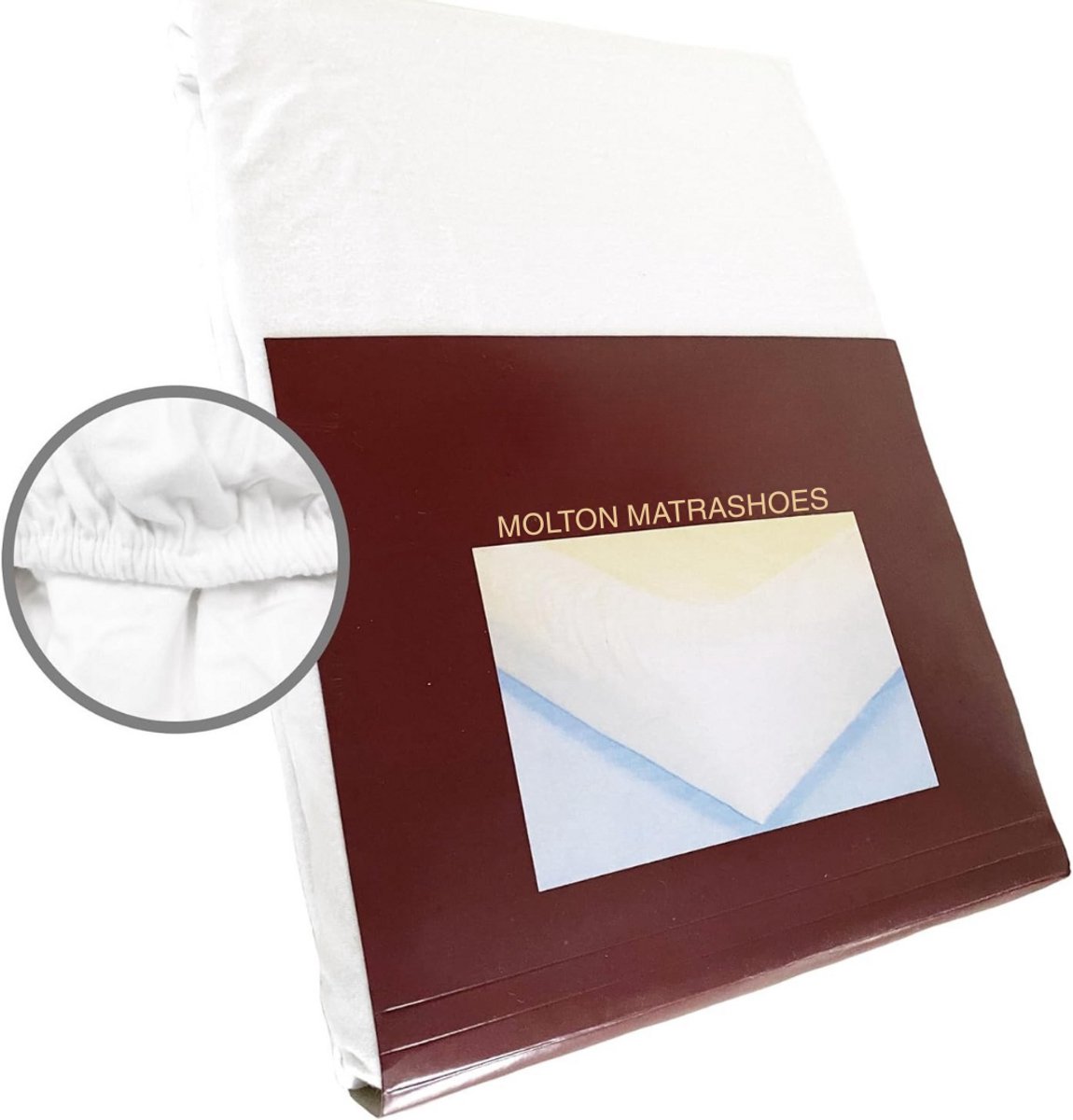 GTB® Molton 180x200 - Hoeslaken 180 x 200 - Dekbedovertrek - Wit - 180cm x 200cm x 30cm