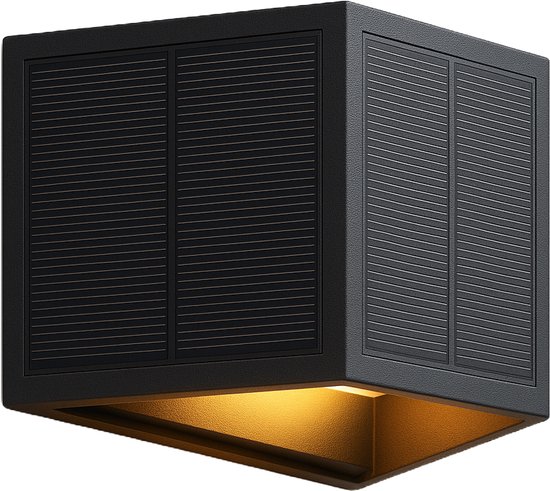 Luminize Solar tuinverlichting met schemersensor - tuinverlichting op zonne energie - solar wandlamp buiten - met dag en nacht sensor - buitenlamp - 2700k