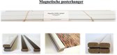 Magnetische posterhanger - Posterstrip - hout - wit - 61 cm