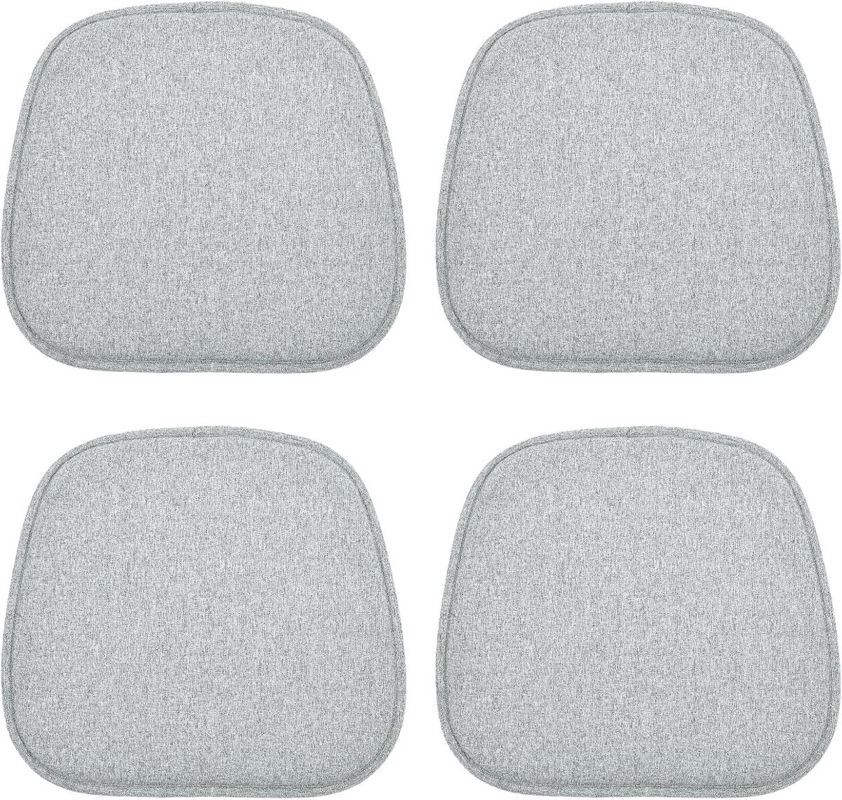Ibenzoa® Set van 4 Comfortabele Antislip Zitkussens voor Eetkamerstoelen - Wasbaar, Grijs