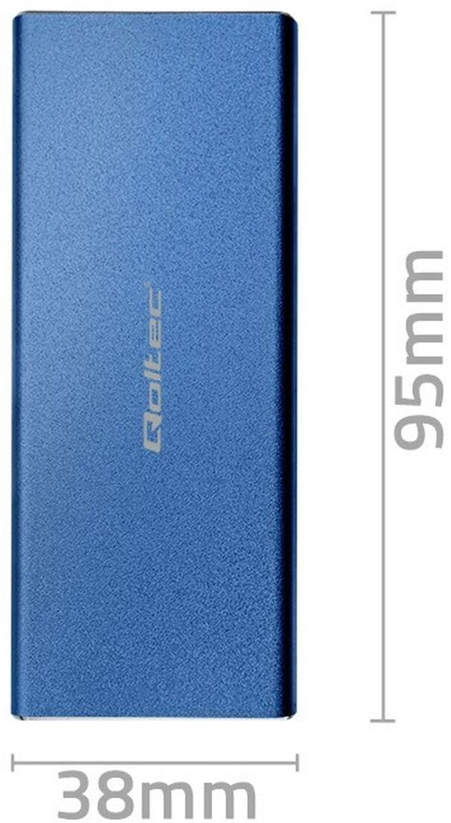 Externe Doos Qoltec 51832 Blauw