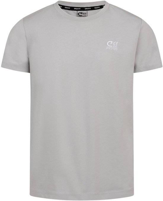 Grijze t-shirt met op de achterkant de tekst 'CRUYFF FUTSOL LUX EST 1979'.