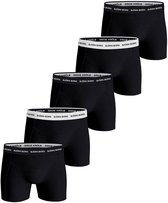 Bol.com Björn Borg Cotton Stretch Boxershort Vaderdag Cadeau - Zwart/Wit/Zwart - 5 stuks - Heren onderbroeken - Boxer - Maat M aanbieding