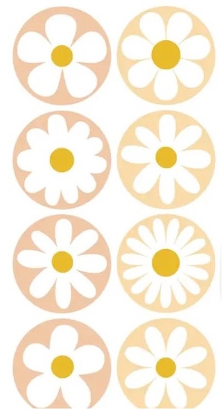 Bloemen stickers Madeliefje bloem silhouet Bloemen stickers Madeliefje bloem silhouet