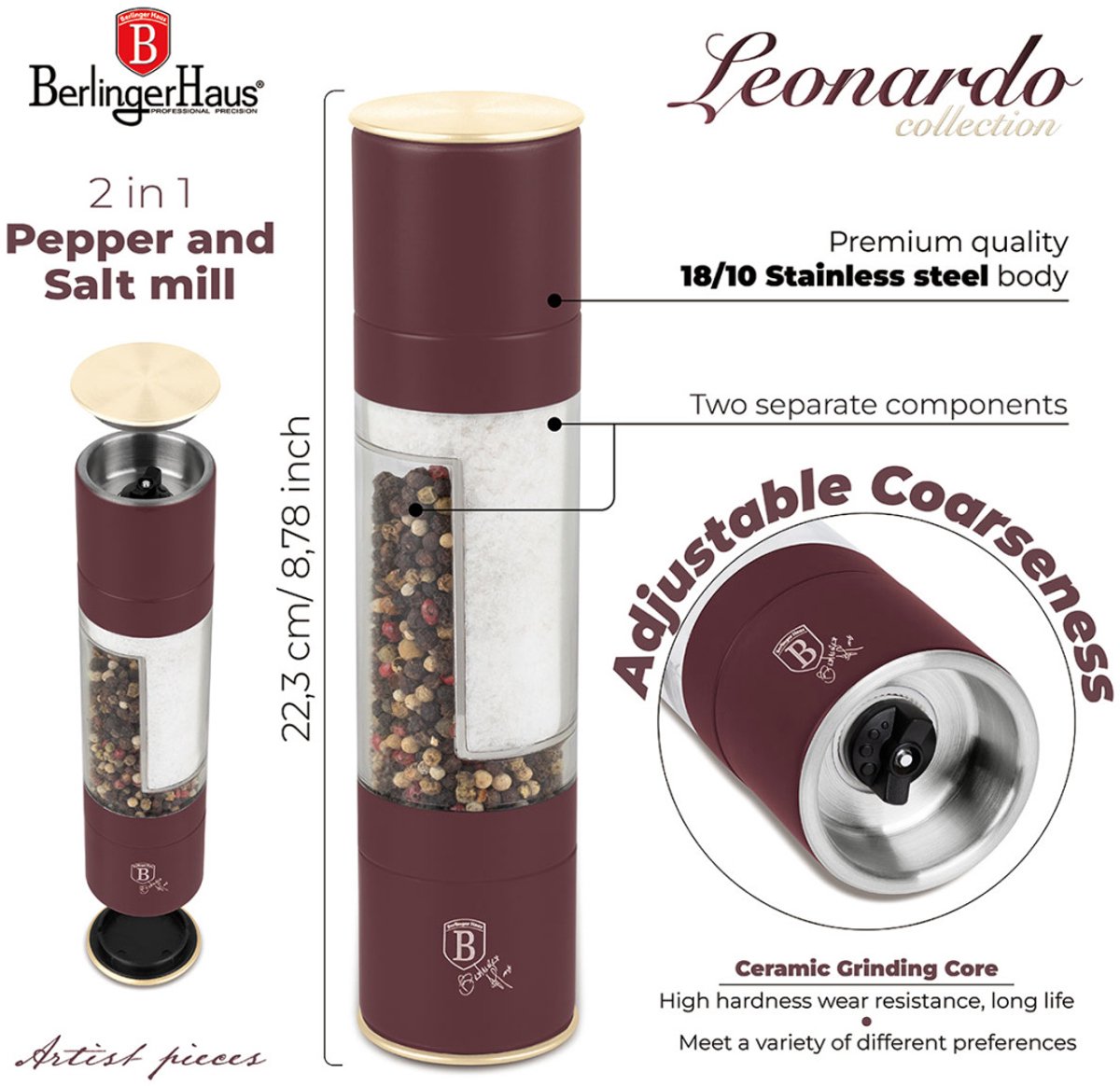 PEPER- EN ZOUTMOLEN BERLINGER HAUS BH-8581 LEONARDO