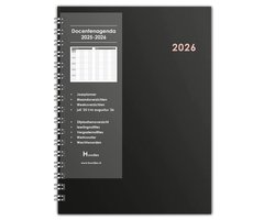 Huurdies - Docentenagenda - 2026 - A5 - Hardcover - Roséfolie & krasvast gelamineerd