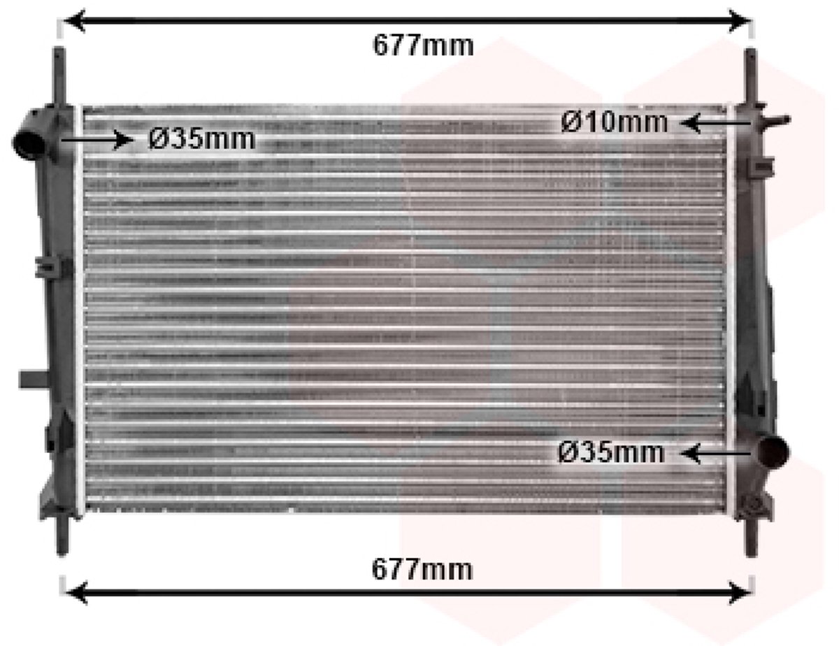 Van Wezel - RADIATOR VOOR FORD MERCURY COUGAR 1999-2002 1024051