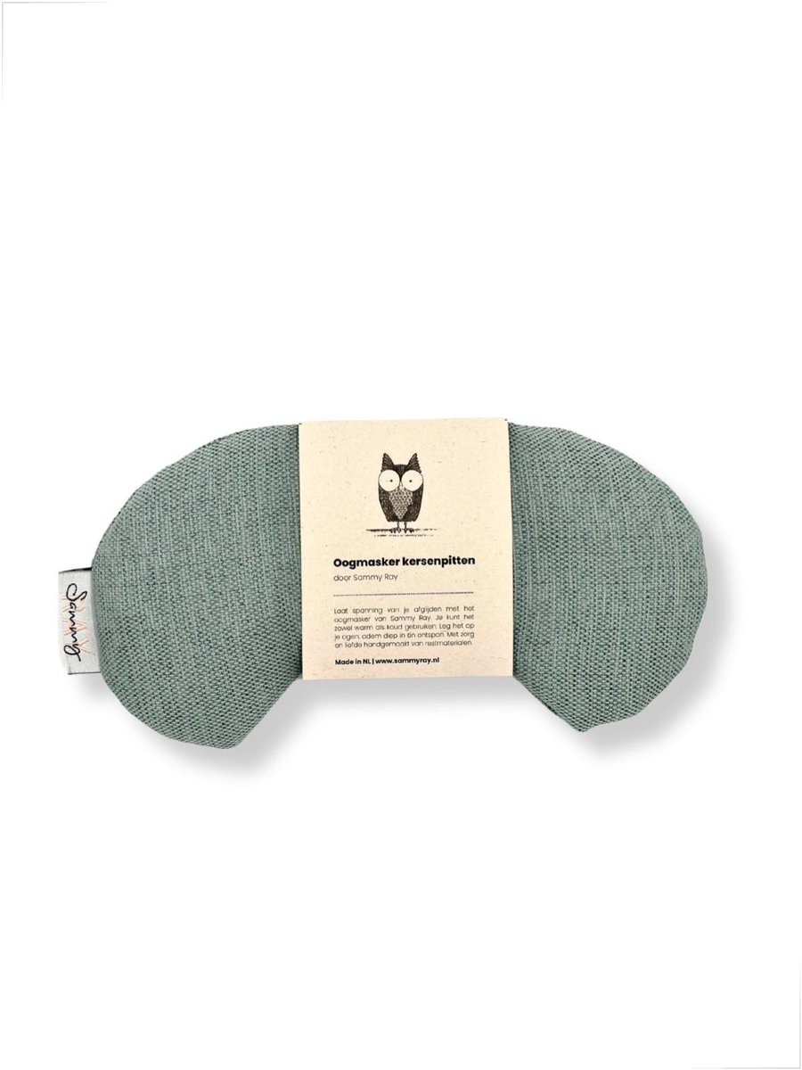 Goedkoopste Oogmasker warmtekussen - Oceaan groen - Duurzaam cadeau - Kersenpitten - Meditatiekussen