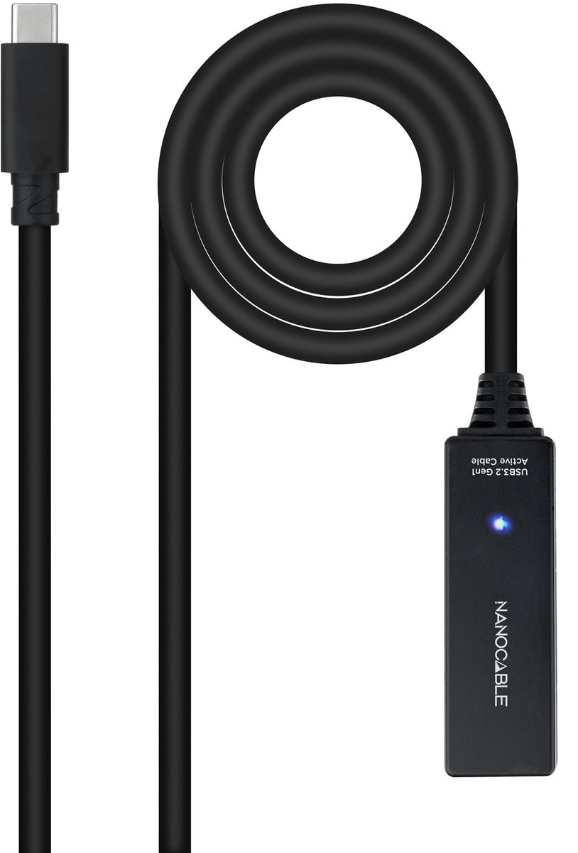 Nanocable 10.01.1311 USB-kabel USB 3.2 Gen 1 (3.1 Gen 1) 5 m USB C Zwart