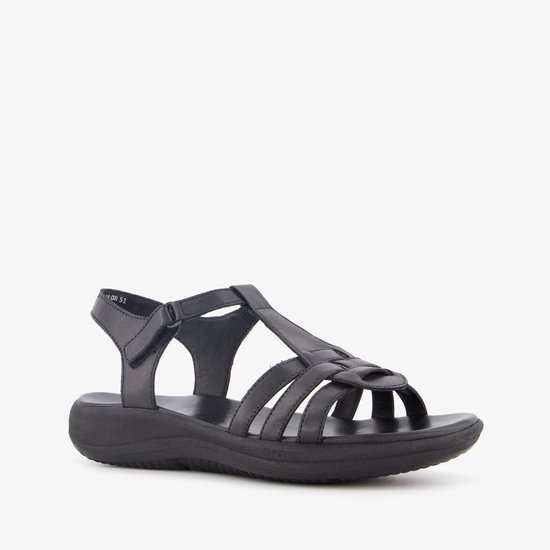 Hush Puppies leren dames sandalen zwart - Maat 40