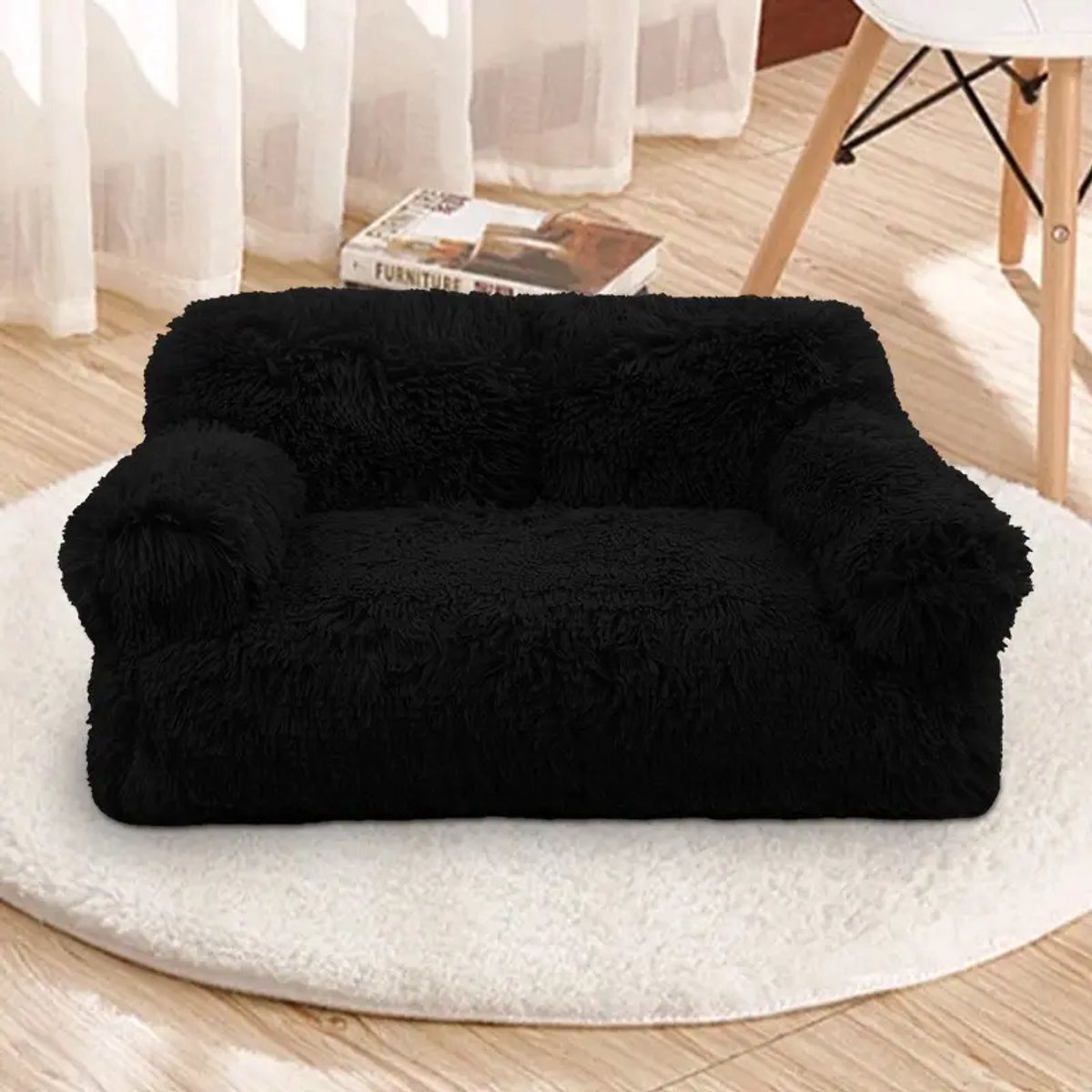 Topmast Fluffy Sofa - Antraciet - 66 x 48 x 33 cm