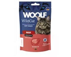 ** 3 x ** WOOLF - Wild Cat - soft snack Beef - semi moist 50 gr x 3 = 150 gr