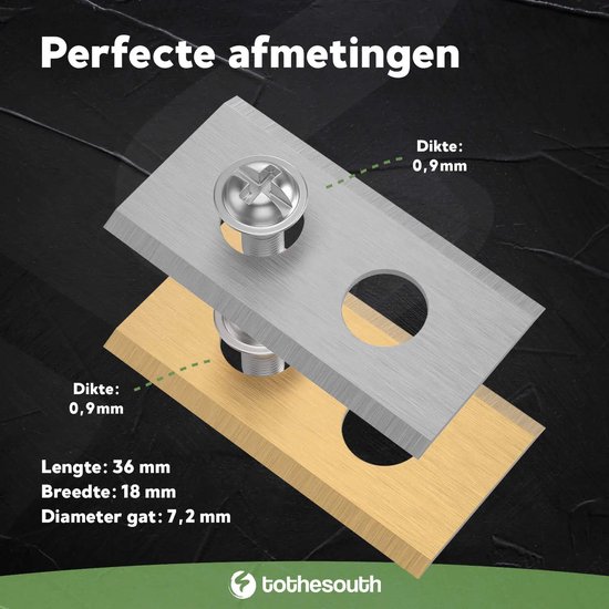 Lames de tondeuse robot To the South® en titane pour Worx Landroid S Basic - 9 pièces