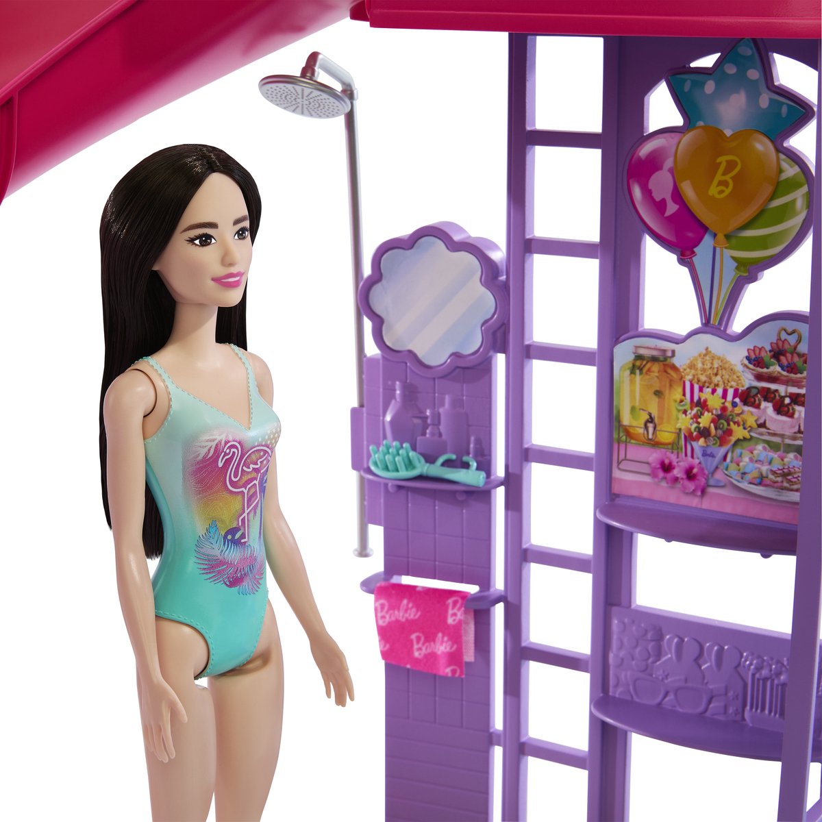 Barbie Droomzwembad - Speelset met Glijbaan en Bubbelbad en meer dan 20 Accessoires — afbeelding 6