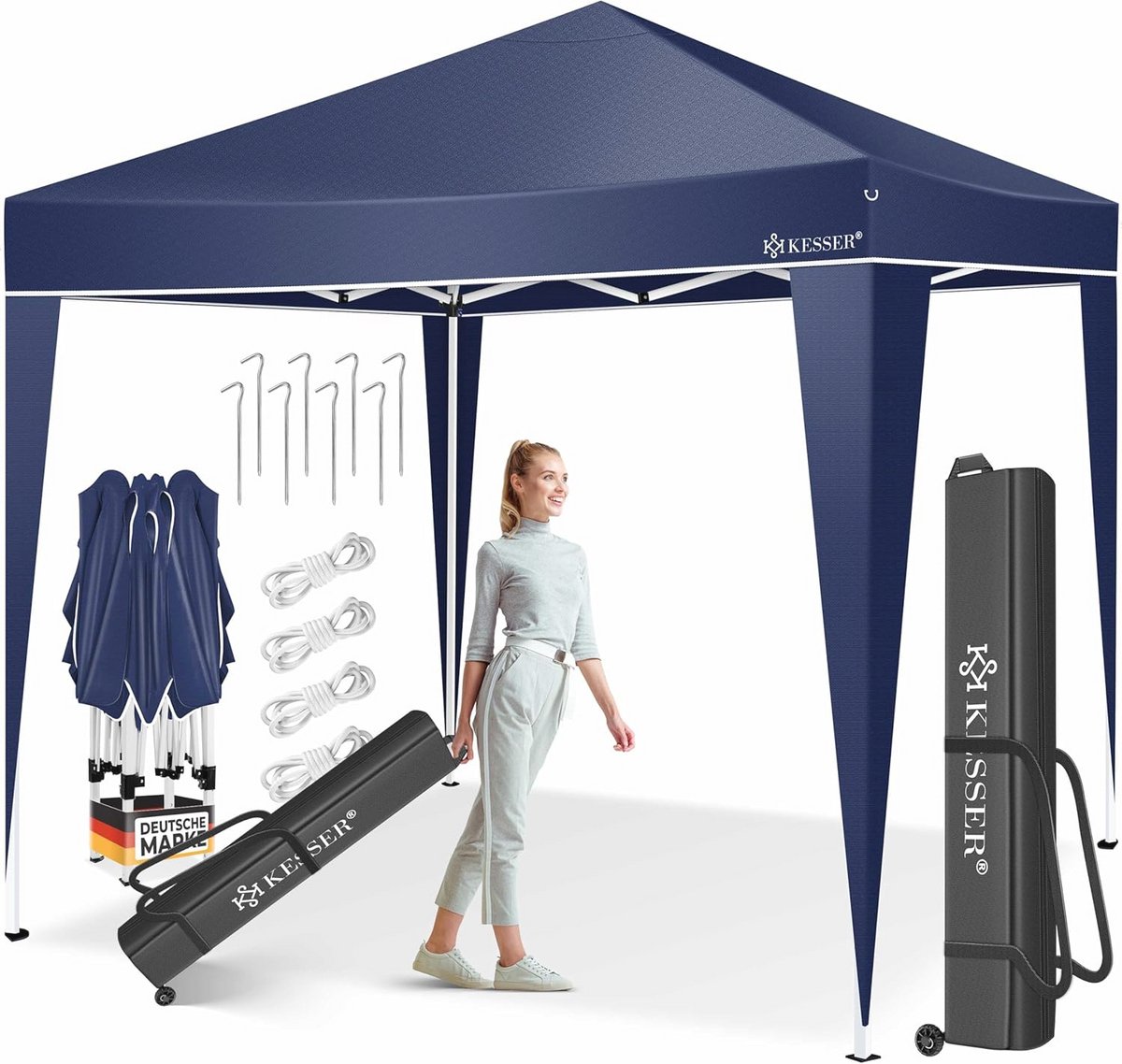 Pop-Up Partytent 3x3m - Opvouwbaar Paviljoen met Waterdichte Bedekking en UV Bescherming