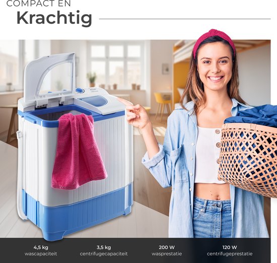 Léchell® Mini Wasmachine - Camping wasmachine - 10L - Energiezuinig