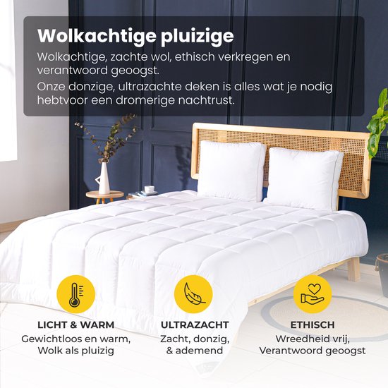 Sleep Comfy - Série White Soft - Dekbed toute l'année| 140x200 cm - 30 jours d'essai de sommeil - Dekbed anti-allergique - Dekbed simple - Couette d'été & Couette d'hiver