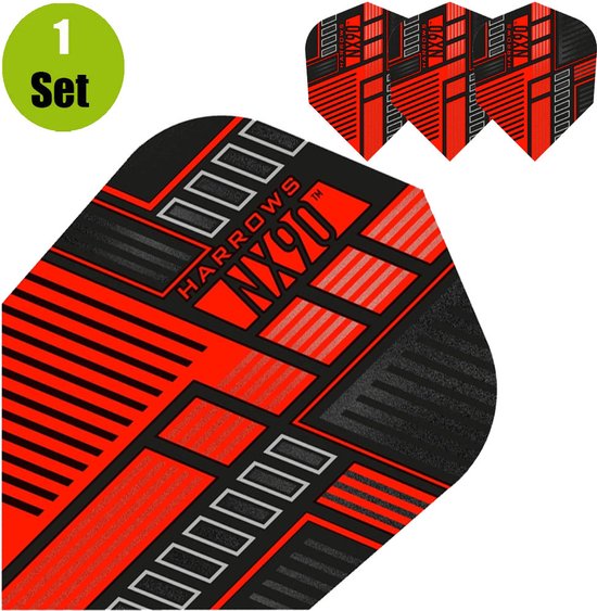 Harrows Prime NX90 Dartflights - Rood van Harrows — afbeelding 2