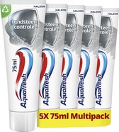 Bol.com Aquafresh Tandsteen Controle Tandpasta voor gezonde tanden voordeelverpakking 5x75ml recyclebare plastic tube en dop aanbieding