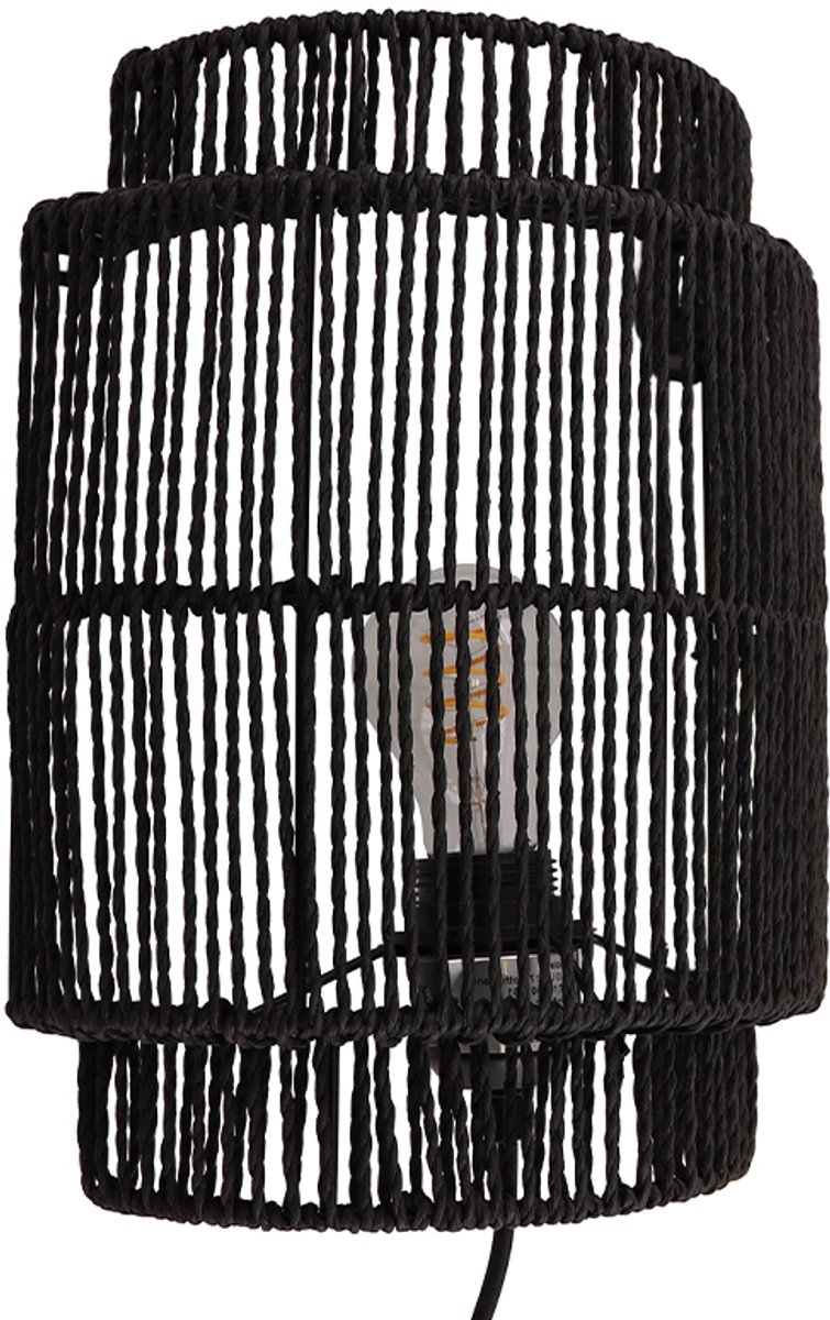Olucia - SELENA - Wandlamp - Zwart - Vorm: Rechthoek
