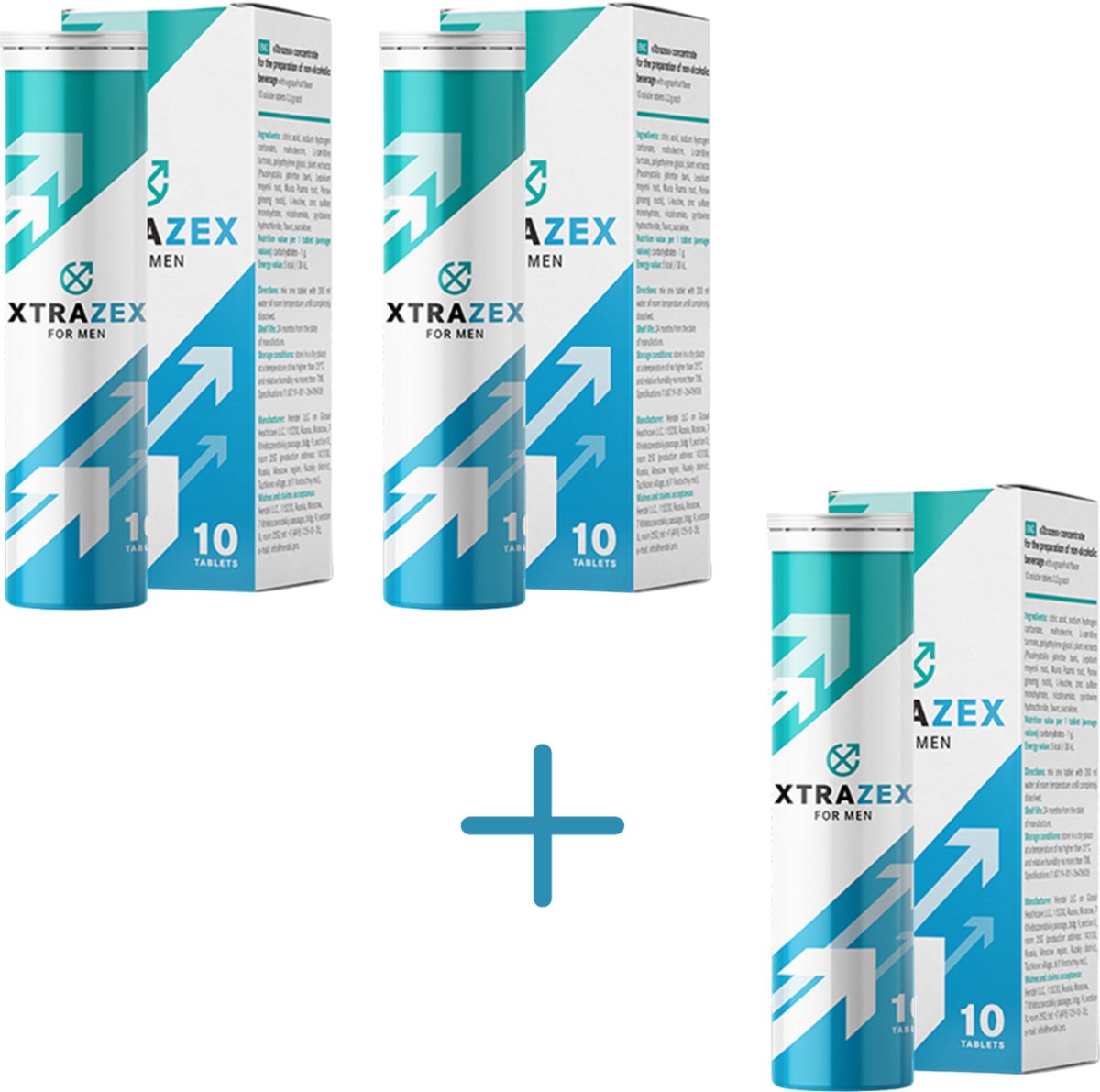 Goedkoopste Xtrazex - Intenser genieten - Uithoudingsvermogen - Speciaal voor mannen - Verbeterd algehele prestaties - 30 dagen