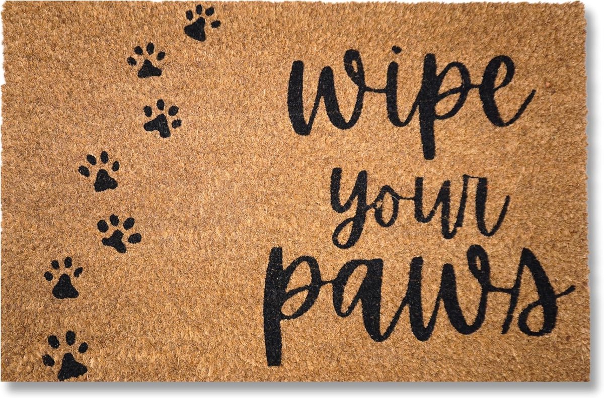 Ibenzoa Kokosvezel Pootschoen - Antislip, 60x40cm, Veeg Je Pootjes Design Wipe Your Paws