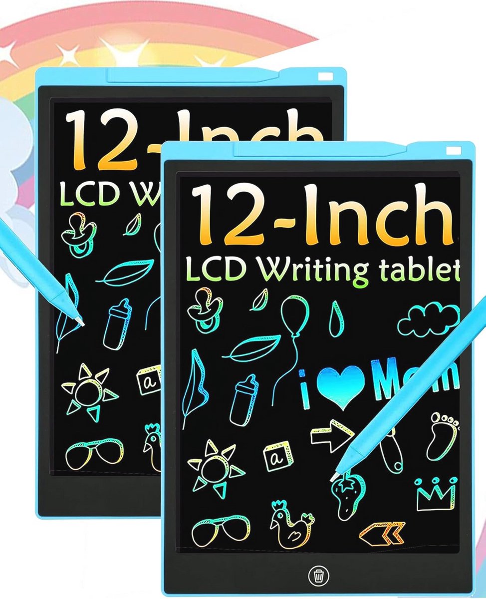 LCD Schrijftablet 12 Inch - Doodle Tekenbord voor Kinderen - 2 Stuks