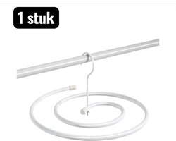 1 stuk - Kledingrek - Spiraal Droogrek voor Dekbedden en Lakens - Draaiende Buiten Droogrek met Zware Capaciteit - Ruimtebesparend Balkon Ophangsysteem - Wit