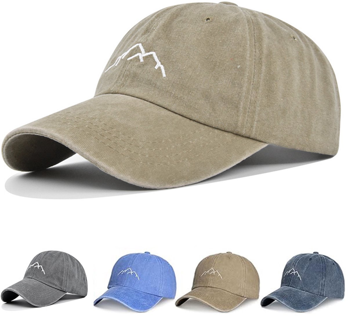 Outdoorhoed - Vintage baseballpet - Verstelbare pet met klep, unisex outdoor sportpet