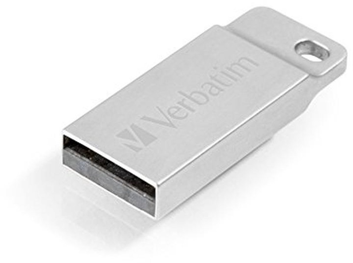 USB Stick 16 GB - Duurzaam en Compact Metaal met Sleutelhanger