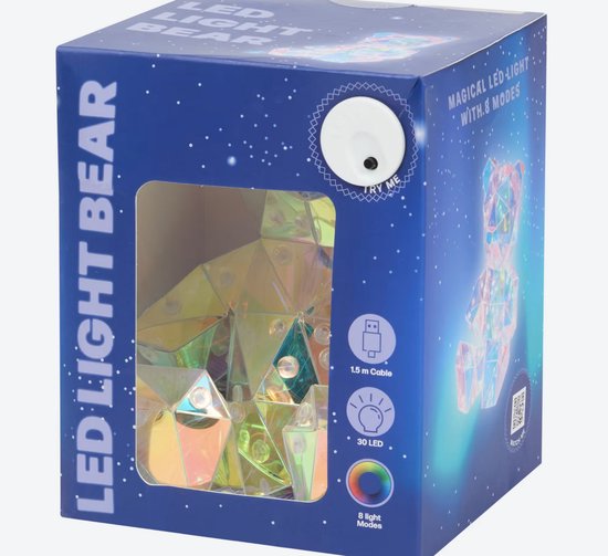LED Beer Nachtlamp RGB Kinderkamer - Kinder Nachtlamp Beer - RGB Sfeerlamp Kind - LED Tafellamp Kinderkamer - 8 Lichtmodi - Kinder Kamer Lamp - Nachtlamp Kind - LED Decoratie Lamp - Kinderkamer Verlichting - Cadeau Kind van Little Dreamers. — afbeelding 3