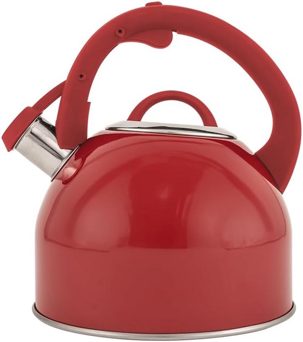 Grote Waterkoker 2,5L Rood voor Alle Warmtebronnen, Inclusief Inductie