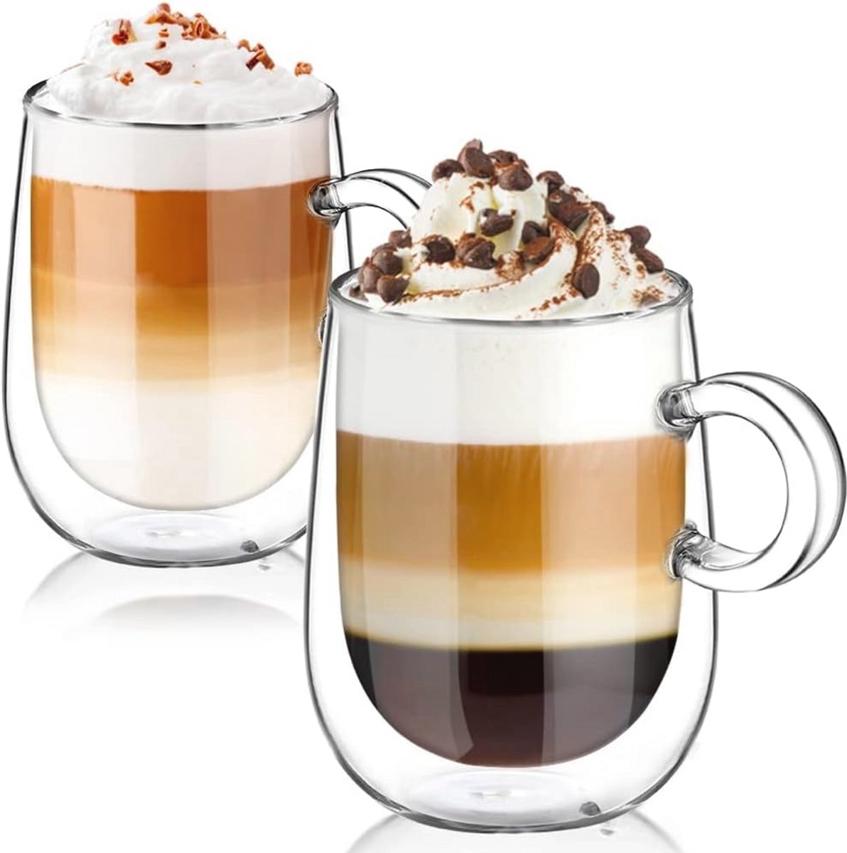 Dubbelwandige Latte Macchiato Glazen Set - 360ml - 2 Stuks