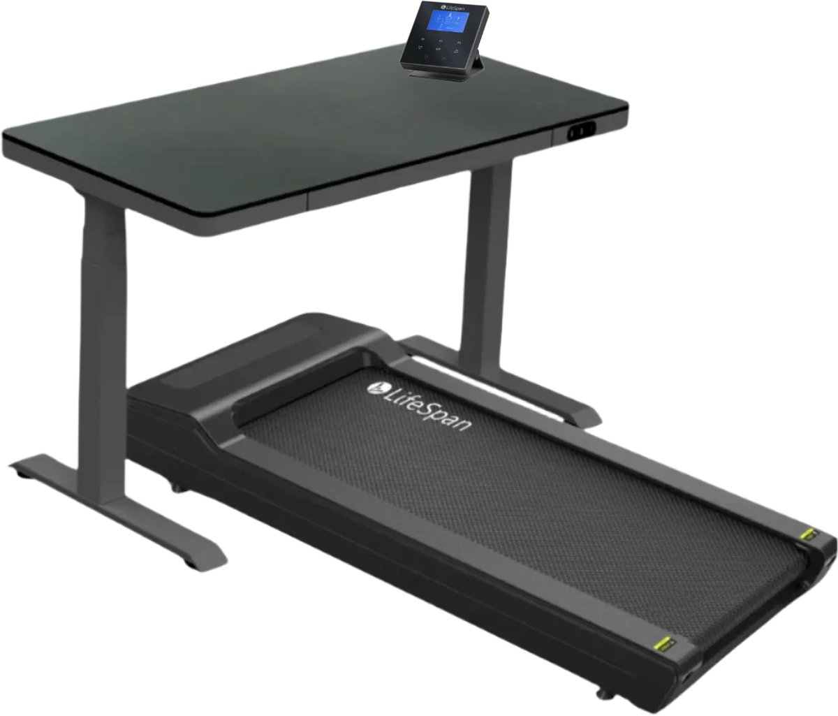 LifeSpan TR5000 Power Loopband met glazen sta-bureau en slimme console SC130 (Zwart)