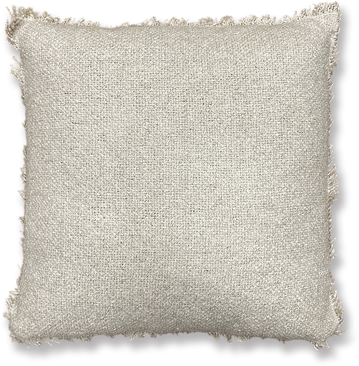 by Mooss - Sierkussen - Linnen - Naturel - Franjes - 50x50 cm - Hip - Trendy - Accesoires - Decoratie